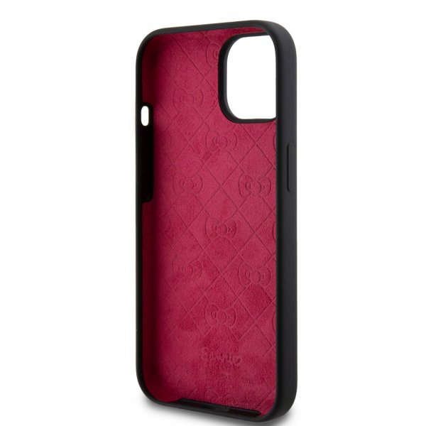 Hello Kitty iPhone 15 Skal Liquid Silicone Svart