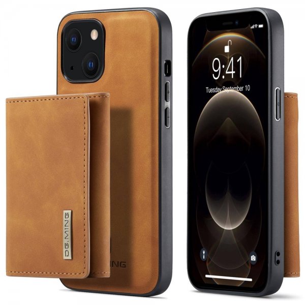 Dg.Ming iPhone 15 Skal M1 Series Löstagbar Korthållare Brun