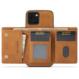 Dg.Ming iPhone 15 Skal M1 Series Löstagbar Korthållare Brun