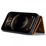 Dg.Ming iPhone 15 Skal M1 Series Löstagbar Korthållare Brun
