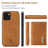 Dg.Ming iPhone 15 Skal M1 Series Löstagbar Korthållare Brun