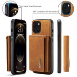Dg.Ming iPhone 15 Skal M1 Series Löstagbar Korthållare Brun