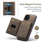 Dg.Ming iPhone 15 Skal M2 Series Löstagbar Korthållare Kaffe