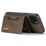 Dg.Ming iPhone 15 Skal M2 Series Löstagbar Korthållare Kaffe