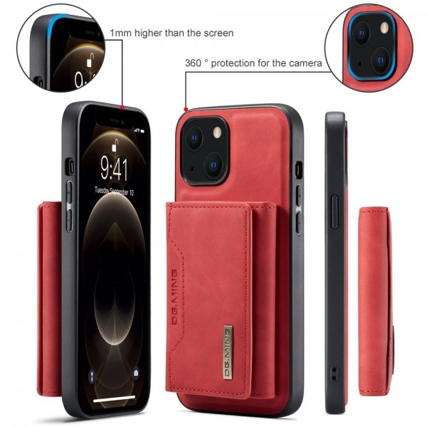 Dg.Ming iPhone 15 Skal M2 Series Löstagbar Korthållare Röd