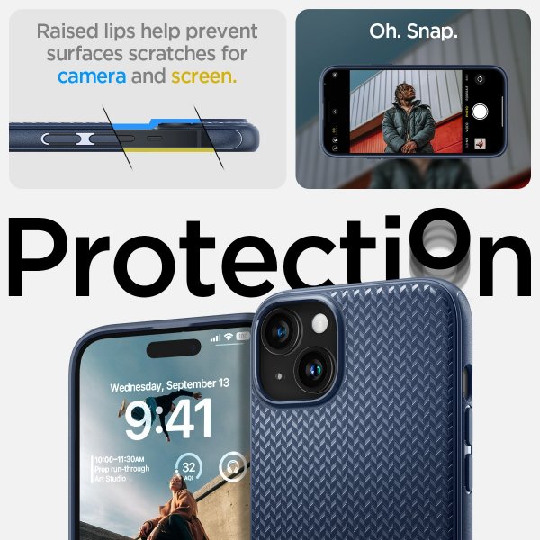 Spigen iPhone 15 Skal Mag Armor MagFit Navy Blue
