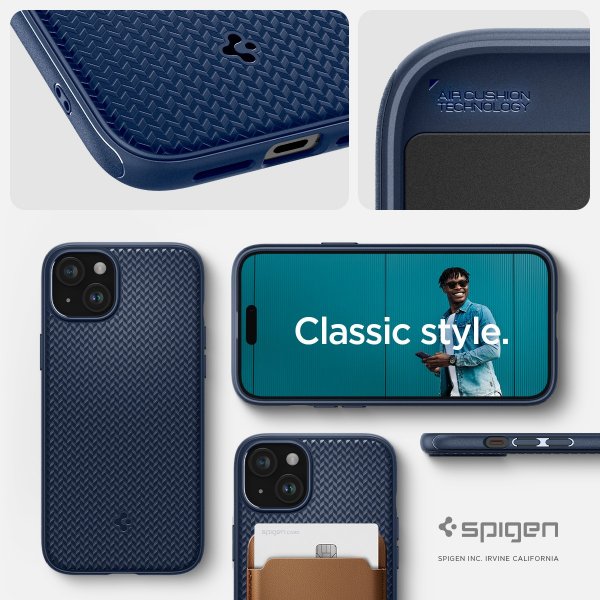 Spigen iPhone 15 Skal Mag Armor MagFit Navy Blue