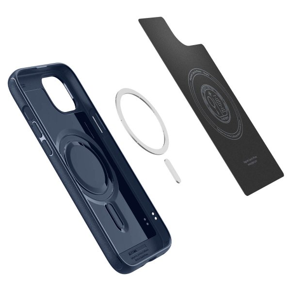 Spigen iPhone 15 Skal Mag Armor MagFit Navy Blue