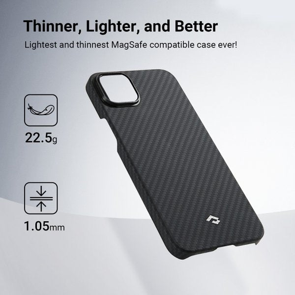 Pitaka iPhone 15 Skal MagEZ Case 4 Black/Grey Twill