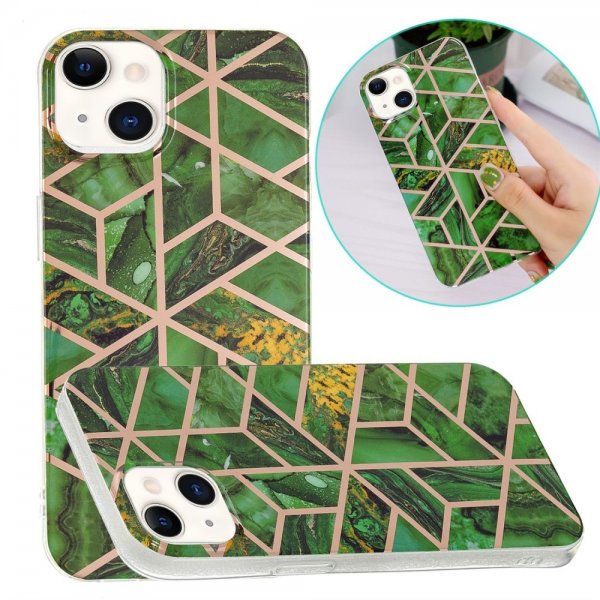 iPhone 15 Skal Marmormönster Grön