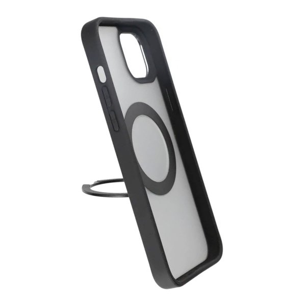 Rvelon iPhone 15 Skal Roterbart MagSafe Stativ Matt Svart