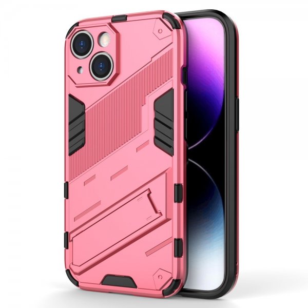 iPhone 15 Skal med Stativ Magenta
