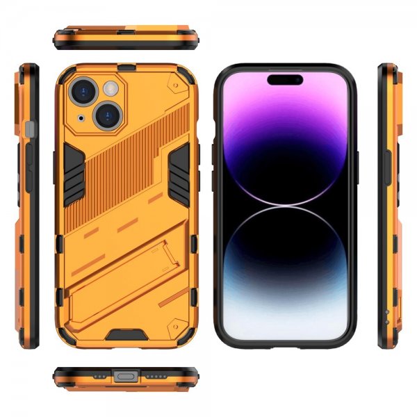 iPhone 15 Skal med Stativ Orange