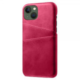 iPhone 15 Skal med två Kortfack Magenta