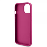 Guess iPhone 15 Skal Metal Logo Strass Metallic Rosa