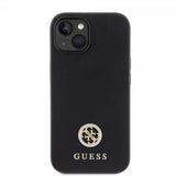 Guess iPhone 15 Skal Metal Logo Strass Svart