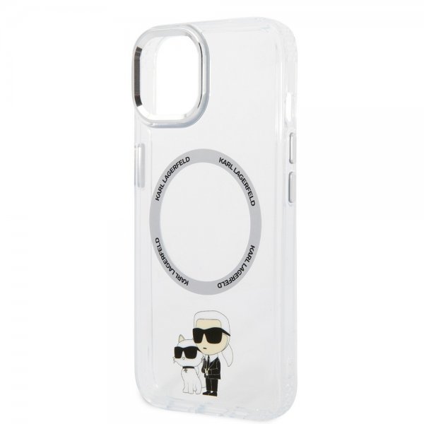 Karl Lagerfeld iPhone 15 Skal NFT Karl & Choupette Transparent