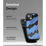 Ringke iPhone 15 Skal Onyx Design Blue Brush