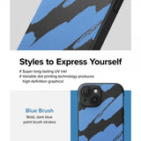 Ringke iPhone 15 Skal Onyx Design Blue Brush