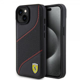 Ferrari iPhone 15 Skal Perforerad Svart