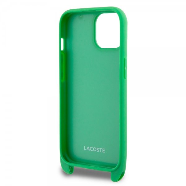Lacoste iPhone 15 Skal Petit Pique Logo Strap Grön