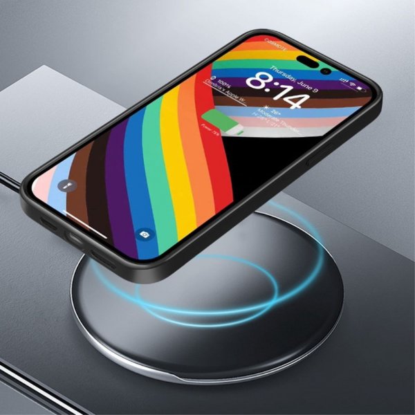 X-Level iPhone 15 Skal Pläterad Kant Svart