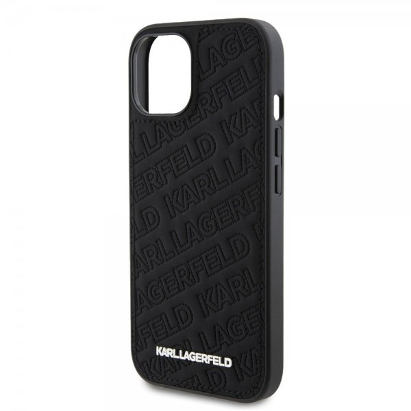 Karl Lagerfeld iPhone 15 Skal Quilted K Pattern Svart