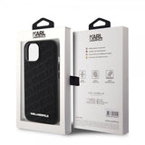 Karl Lagerfeld iPhone 15 Skal Quilted K Pattern Svart