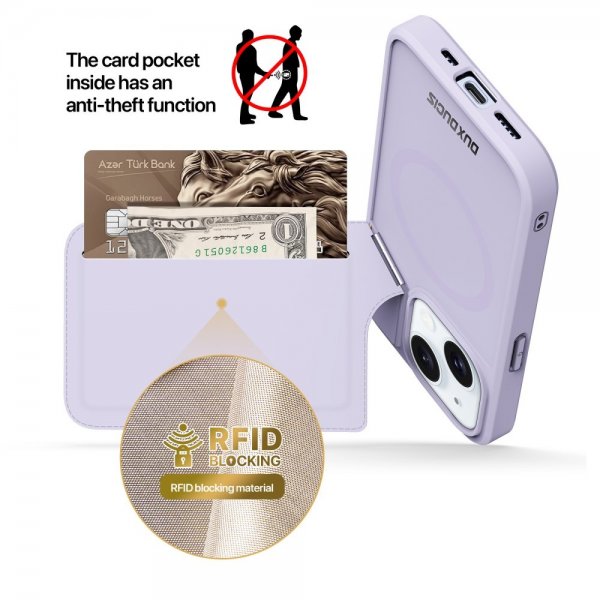 Dux Ducis iPhone 15 Skal Rafi II Series MagSafe Lila