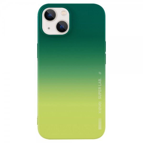 X-Level iPhone 15 Skal Rainbow Series Gul