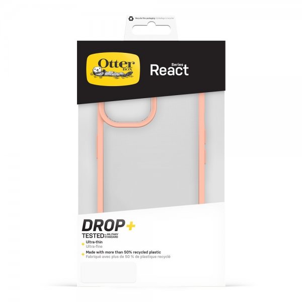 Otterbox iPhone 15 Skal React Peach Perfect