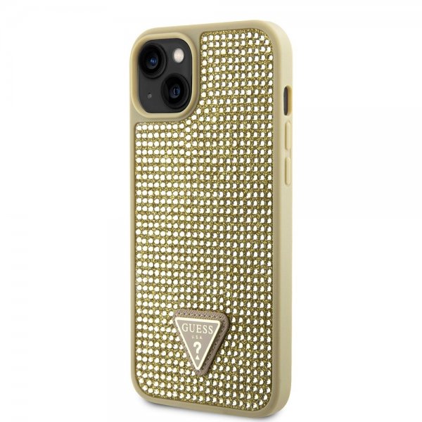 Guess iPhone 15 Skal Rhinestone Guld