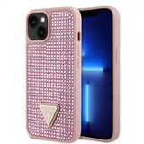 Guess iPhone 15 Skal Rhinestone Rosa