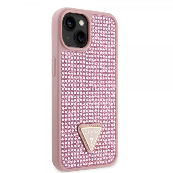 Guess iPhone 15 Skal Rhinestone Rosa