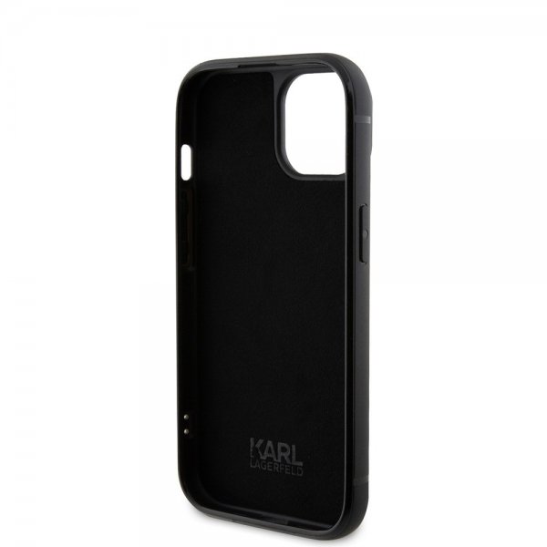 Karl Lagerfeld iPhone 15 Skal Rhinestone Silver