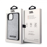 Karl Lagerfeld iPhone 15 Skal Rhinestone Silver