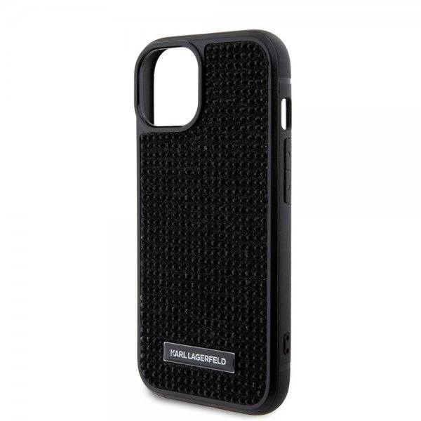 Karl Lagerfeld iPhone 15 Skal Rhinestone Svart