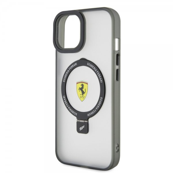 Ferrari iPhone 15 Skal Ring Stand MagSafe Svart