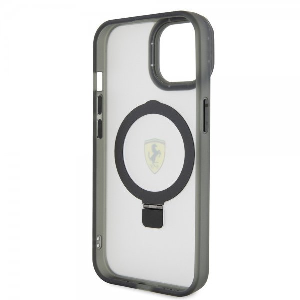Ferrari iPhone 15 Skal Ring Stand MagSafe Svart