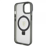 Ferrari iPhone 15 Skal Ring Stand MagSafe Svart