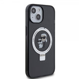 Karl Lagerfeld iPhone 15 Skal Ring Stand MagSafe Svart