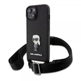 Karl Lagerfeld iPhone 15 Skal Saffiano Crossbody Svart