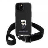 Karl Lagerfeld iPhone 15 Skal Saffiano Crossbody Svart