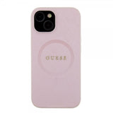 Guess iPhone 15 Skal Saffiano MagSafe Rosa