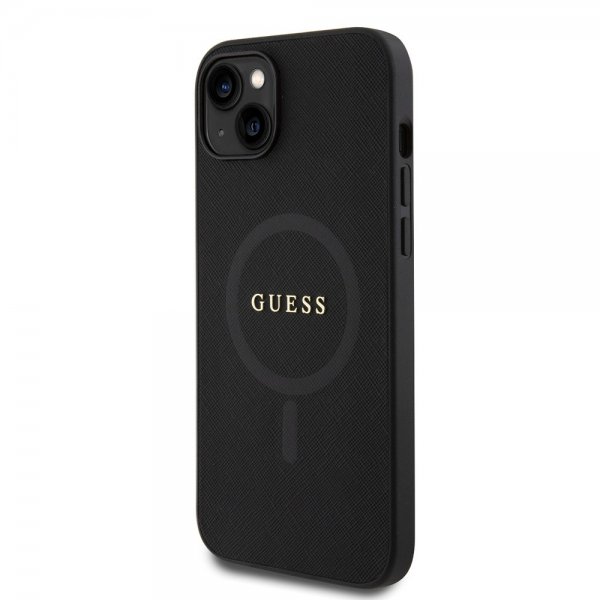 Guess iPhone 15 Skal Saffiano MagSafe Svart