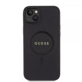 Guess iPhone 15 Skal Saffiano MagSafe Svart
