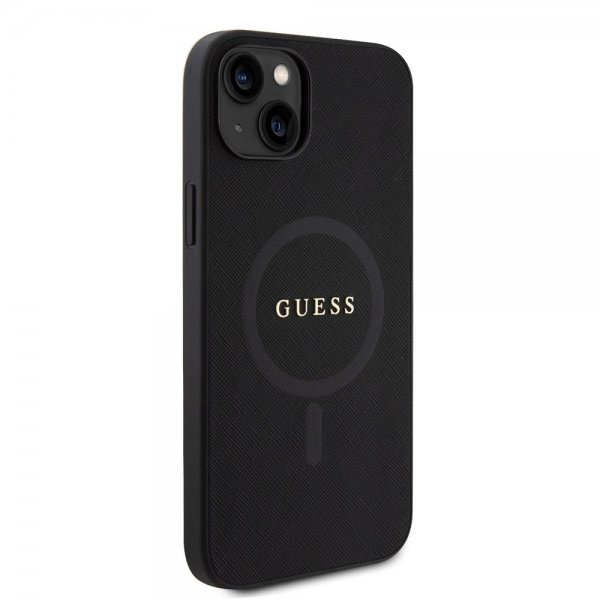 Guess iPhone 15 Skal Saffiano MagSafe Svart