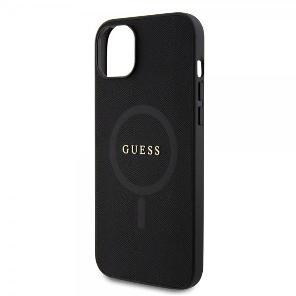 Guess iPhone 15 Skal Saffiano MagSafe Svart