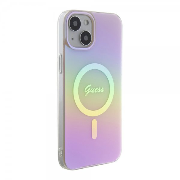 Guess iPhone 15 Skal Script MagSafe Rosa