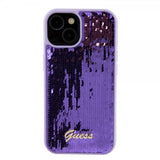 Guess iPhone 15 Skal Sequin Lila